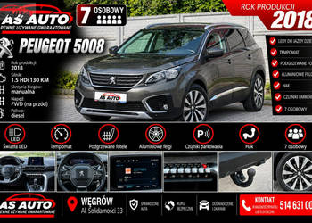 Peugeot 5008 1,5HDi 130KM Allure/7Foteli/Navi/Ledy/Tempomat/Virtual/Hak/Se…