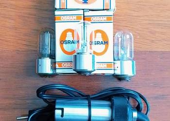 Oświetlacz z mikroskopu PZO MB-30 zestaw z żarówkami Osram 8018 6V 15W.