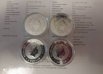 4 sztuki Monety inwestycyjne 1 OZ uncja srebra 999 koala 2020