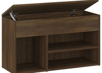 Ławka z miejscem na buty brązowy dąb 80x30x45 cm WM-816055