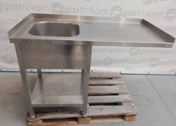 Stół ze zlewem-L i miejscem pod zmywarkę 120x60x85