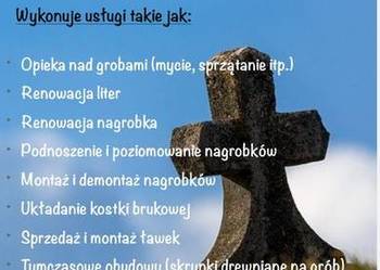 Renowacja/malowanie liter na nagrobku