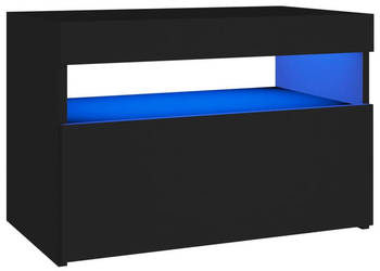 Szafka nocna z oświetleniem LED czarna 60x35x40 cm WM-3082776