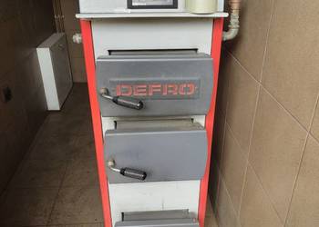 Piec Defro UKM 15 KW używany na  eko groszek, możliwość palenia pelletem