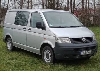 VW T5 Transporter 130PS, 9 osób, klima, srebrny met.