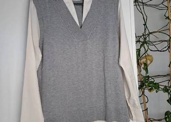 Stylowy sweter z koszulowym wykończeniem Milano, rozm. M