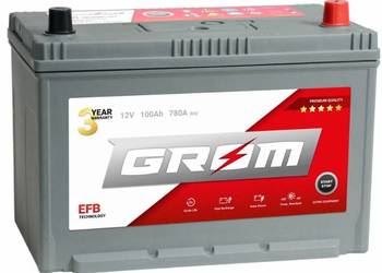 Akumulator 100Ah 780A  GROM EFB START&STOP JAPAN Prawy Plus D