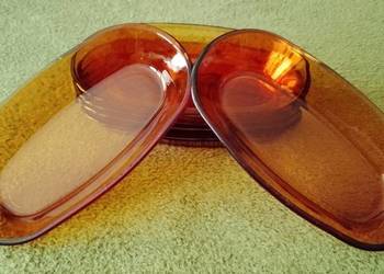 Śledziówki DURALEX Amber komplet 6 szt. 17,8 cm lata 60, unikat vintage.