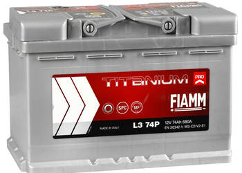 Akumulator 74Ah FIAMM TITANIUM PRO 12V 680A Akumulator 74Ah FIAMM TITANIUM PRO 12V 680A