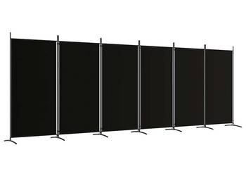 vidaXL Parawan 6-panelowy, czarny, 520x180 cm(SKU:350273)