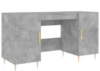 Biurko szarość betonu 140x50x75 cm materiał drewnopochodny WM-829536