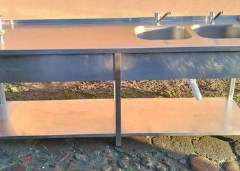 Zlew gastronmiczny 3-komorowy 213x70x85