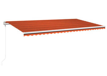 Automatycznie zwijana markiza LED i czujnik wiatru 600x300 cm WM-3068975