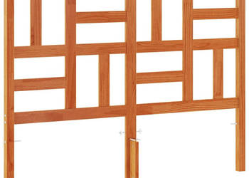 Wezgłowie do łóżka woskowy brąz 180 cm lite drewno sosnowe WM-844264