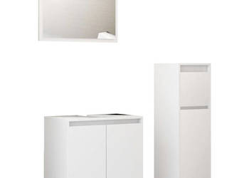 3-częściowy zestaw mebli łazienkowych biały WM-3056925