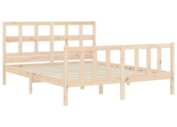 Rama łóżka bez materaca lite drewno sosnowe 160x200 cm WM-3193021