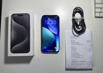 Sprzedam iPhone 15 Pro 128GB Black Titanium 87% super stan