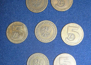 moneta PRL nominał 5 zł 1975/76/77r_D