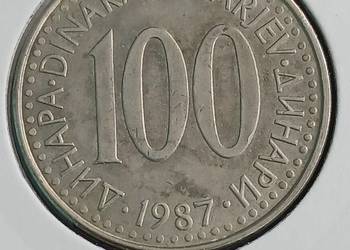 100 Dinarów Jugosławia 1987 r.