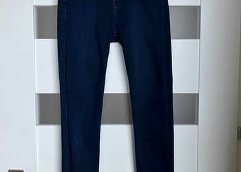 Granatowe jeansy Lee wysoki stan rurki skinny jak nowe 27