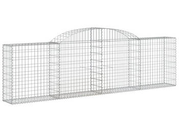 Kosze gabionowe 3 szt. 300x30x80/100 cm galwanizowane żelazo WM-3146504