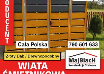 Złoty Dąb Wiata śmietnikowa – Altana na śmieci /ZADASZENIE  – Maj-Blach