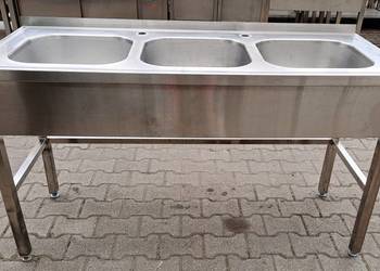 ZLEW GASTRONOMICZNY 3 KOMOROWY - 150/60/85 CM - M.934.N.