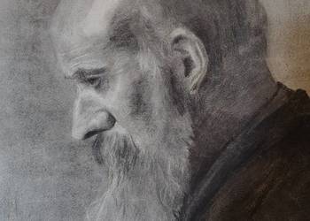 Duży portret węgiel antyk