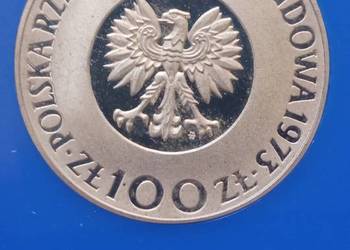 100zł Kopernik,srebro mały destrukt