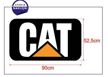Naklejka CAT 90x52,5cm Caterpillar Koparka Ładowarka Nalepka na Tył