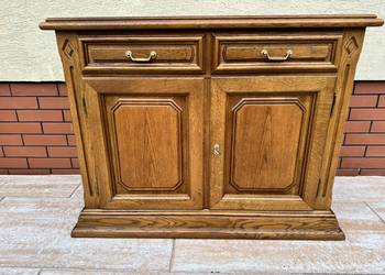 Komoda stylowa dębowa 2 drzwiowa szafka regał