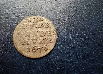 Stare monety 3 fenig 1676 Niemcy srebro