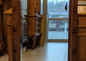 Piękne dębowe lustro neorenesansowe-sklep Dąbrowa Górnicza