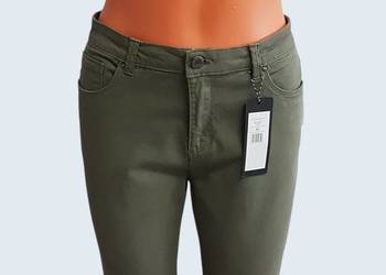 Damskie oliwkowe bawełniane spodnie rybaczki 3/4 Greenpoint 40/L