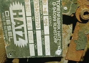 1B30-6 Hatz Silnik Na Czesci