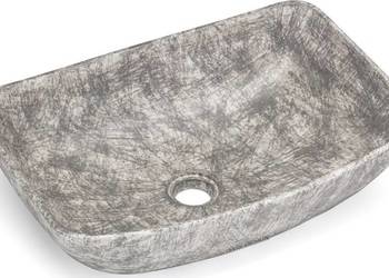 Umywalka 50 cm VIRGO BASIC – STONE, szary