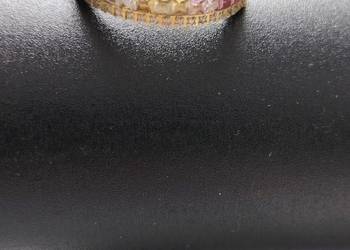 Obrączka z cyrkoniami stal chirurgiczna