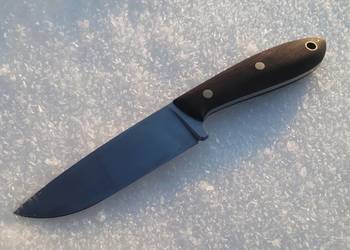 Ręcznie robiony nóż bushcraftowy + skórzana pochwa