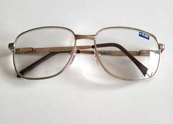 Okulary korekcyjne + 3.50 plusy z PRL vintage
