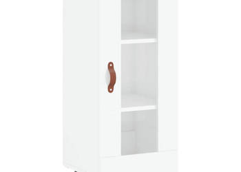 Szafka biała połysk 345x34x90 cm materiał drewnopochodny WM-828766