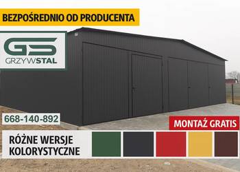 Garaż blaszany wraz z Bramami i Furtką Wejściową Garaże    – GRZYWSTAL