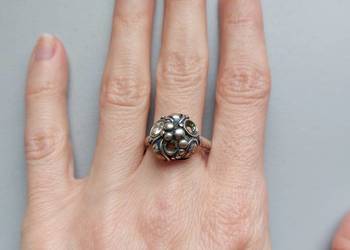 srebrny pierścionek, srebro 925, biżuteria, retro, vintage