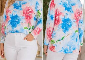 BLUZKA ELASTYCZNA kolorowa 2-3XL BIUST 140 CM