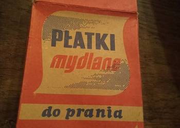 Pudełko po płatkach mydlanych. PRL