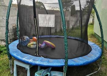 TRAMPOLINA OGRODOWA z SIATKĄ dla Dzieci NEO Sport 252cm + Drabinka