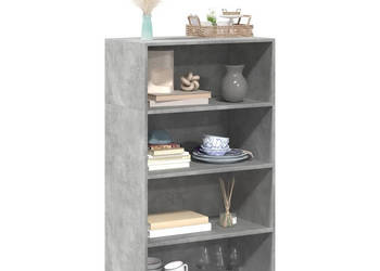 Wysoka szafka szarość betonu 70x41x124 cm WM-846407