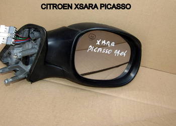 LUSTERKO ZEWNĘTRZNE ELEKTRYCZNE PRAWE CITROEN XSARA PICASSO , 7-PIN.,CZARNE