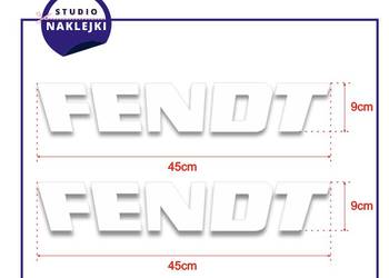Naklejka FENDT 50x8cm Traktor Wózek Widłowy biały Napis Nalepka 2szt Naklejka FENDT 50x8cm Traktor Wózek Widłowy biały Napis Nalepka 2szt