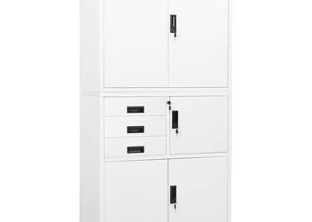 Szafa biurowa biała 90x40x180 cm stalowa WM-336413