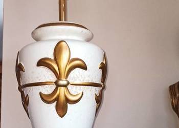 Lampa, elektryczna, lilijkami. 4 złote
